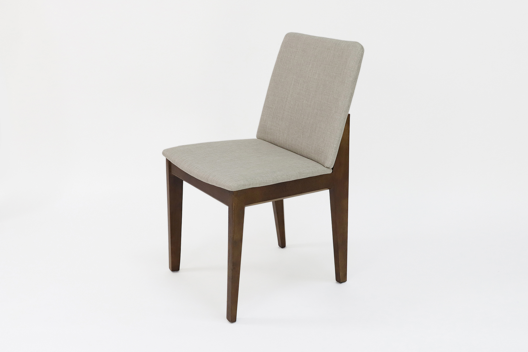 Modern Style Nitrolacquer Finish Solid Wood Dining Chair with Upholstery and Accent Arm