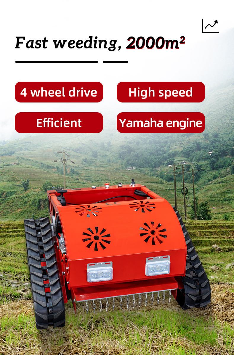 7.5Hp Engine Power Electric Automatic Lawn Mower Crawler Intelligent Design