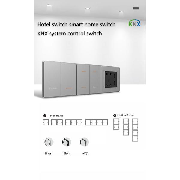 KNX Protocol 24V Wall Light Switch Smart Home / Hotel Plastic Wall Electrical Switch