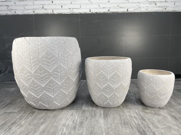 Quality Customized Fiber Clay Planter 55Pound/Set With Texture Surface for sale