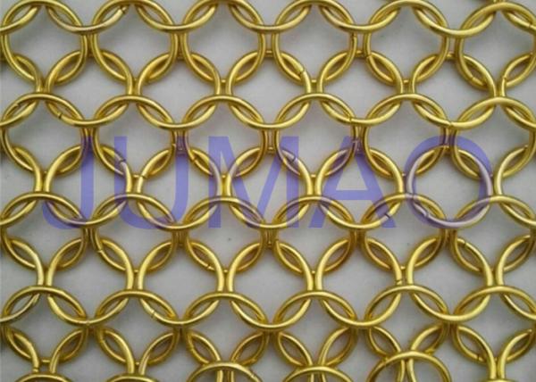 Quality Malleable U Track Metal Ring Curtain , Modern Styles Bronze Chainmail Curtain for sale