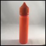 Orange Small Plastic Dropper Bottles , Custom Round 60ml Unicorn Drip Bottle