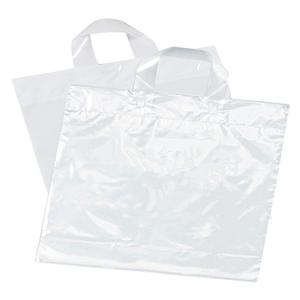 Buy cheap Solid Color Custom Logo Reusable Shopping Bags , Plastic Soft Loop Handle Bag product