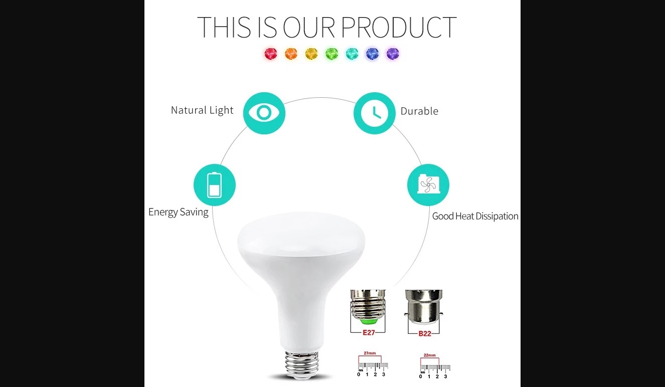 850LM RGB Smart WiFi LED Light 6000K 9W Tuya Led Bulb Phone App Control