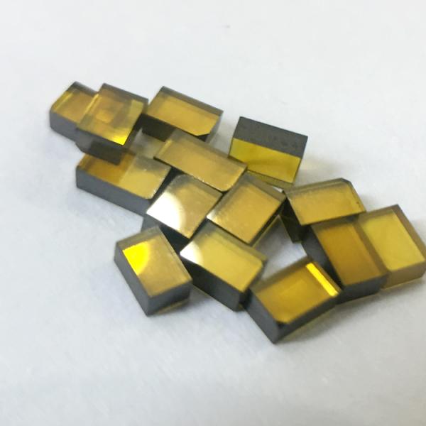 Yellow Synthetic Diamond Plates Mono Hpht Diamonds For Cutting Tools