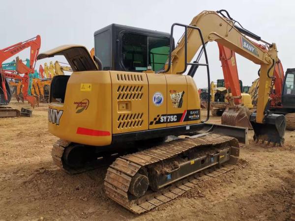 Quality Intercooling ISUZU Engine 7T SY75C Used Sany Excavator for sale