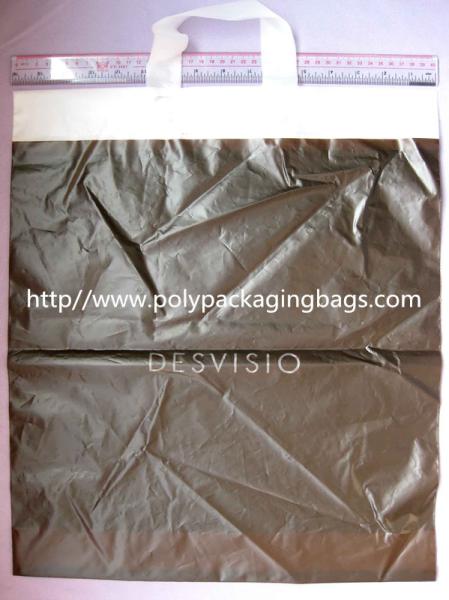 Quality HDPE White Biodegradable Plastic Shopping Bags with Flexi Loop Handle for sale