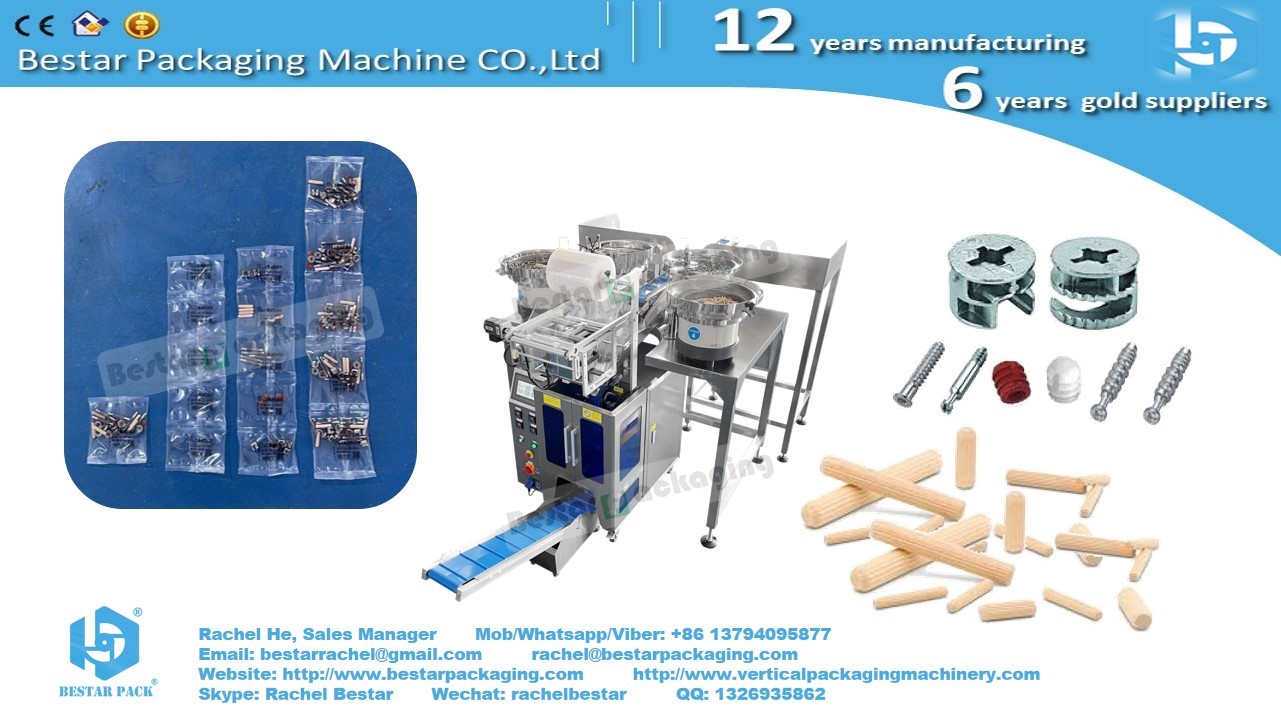 Automatic counting and sachet packing machine for hardwares