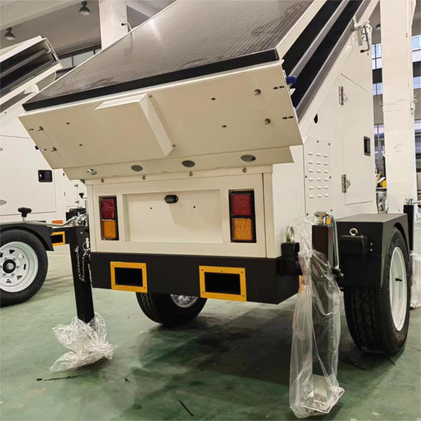 Durable Solar Camera Trailer Mobile Solar Security Trailer With 3*400W Solar Panels
