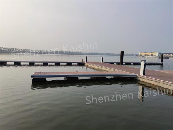 Quality Customized Marine Finger Pontoon Long HDPE  Floats with WPC Decking for sale