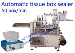 China 50 Box / Min Facial Tissue Paper Box Packing Machine on sale