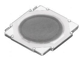 Quality SKRMABE010 ALPS Tactile Switch NO SPST Flush Round Button 0.05A 12VDC 2.55N SMD T/R for sale