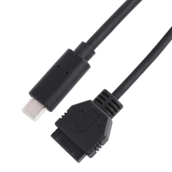 Quality 20P Female USB 3.0 Type-C to IDC Adapter Cable Internal Resistor Black PVC Wire OEM ODM for sale