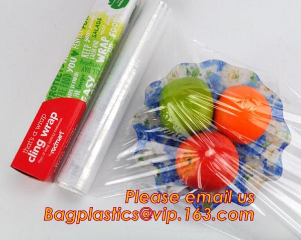 Quality Waterproof transparent pe pvc 12mic 30cm customized food wrap,China stretch cling wrap manufacturer pe food wrap with for sale