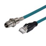 Shielded M12 8 Pin Ethernet Cable X Coded Electrical Superseal Connector