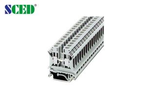 Buy cheap 50A AWG 26 - 8 Din Rail Mounted Terminal Blocks 8.2mm 600V for Electric Lighting product