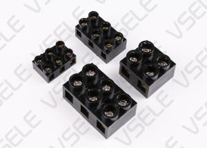 Buy cheap Dual Row Electrical Terminal Block Seat Fixed Type Black Base Connection product