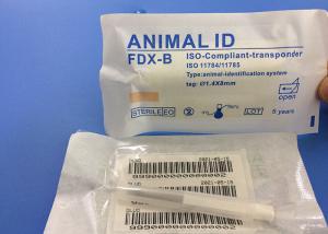 Buy cheap Pet / Cat / Dog ISO Transponder Microchip Identification With 3 Stickers Injectable Transponders product