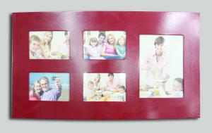 wave shaped photo frame wood photo frame red photo frame multi picture photo frame