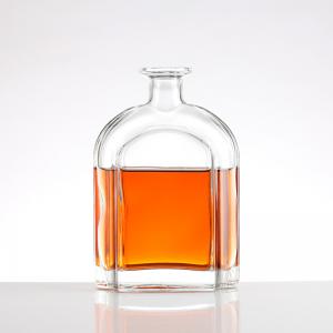 China Top Grade Empty Gin Rum Alcohol Whiskey Wine Glass Bottle 375ml Liquor Bottle With Cork Stopper on sale