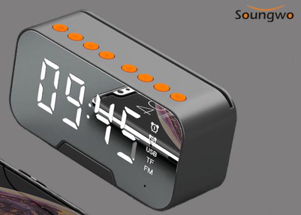 Quality ABS FM Radio Audio Bluetooth Speaker 87.5MHZ-108MHZ With Mirror Night Light for sale