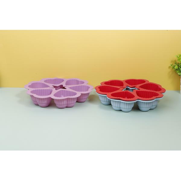 6 Cavities Heart Shape Mold Pudding Jelly For Diy Baking Silicone Cake Molds About this item