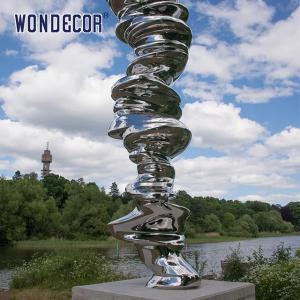 Abstract Rockery Casting Stainless Steel Sculpture 3D 2D 220cm