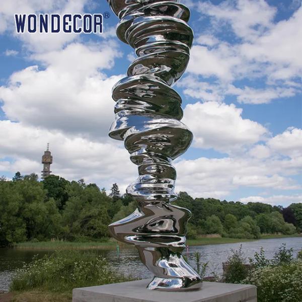 Quality Abstract Rockery Casting Stainless Steel Sculpture 3D 2D 220cm for sale