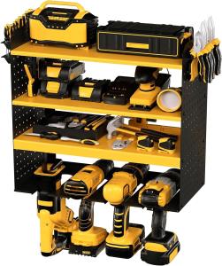 China Pegboard Power Tool Organzier Wall Mount Garage Utility Shelf for Cordless Tool Storage on sale