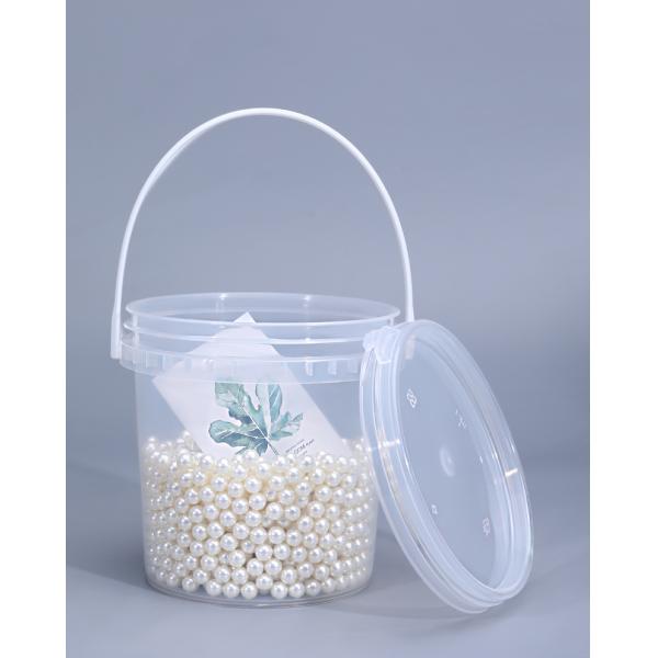 Various Specifications White Round Plastic Bucket for Yogurt Ice Cream Promotion