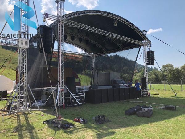 Quality Studio / Event Curved Aluminum Truss Roof Systems High Loading Capacity for sale