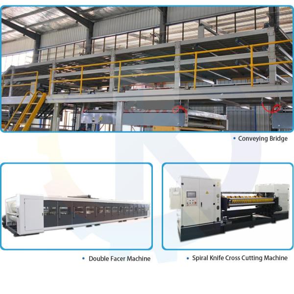 Control Closed Loop Automatic Control System Corrugated Cardboard Production Line With Conveyer And Stacker