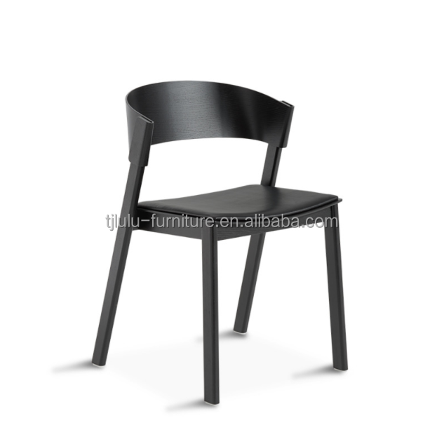 OEM Service Accepted Modern Nordic Dining Room Antique Curved Solid Wood Stackable Chair Fully Assembled with and OEM