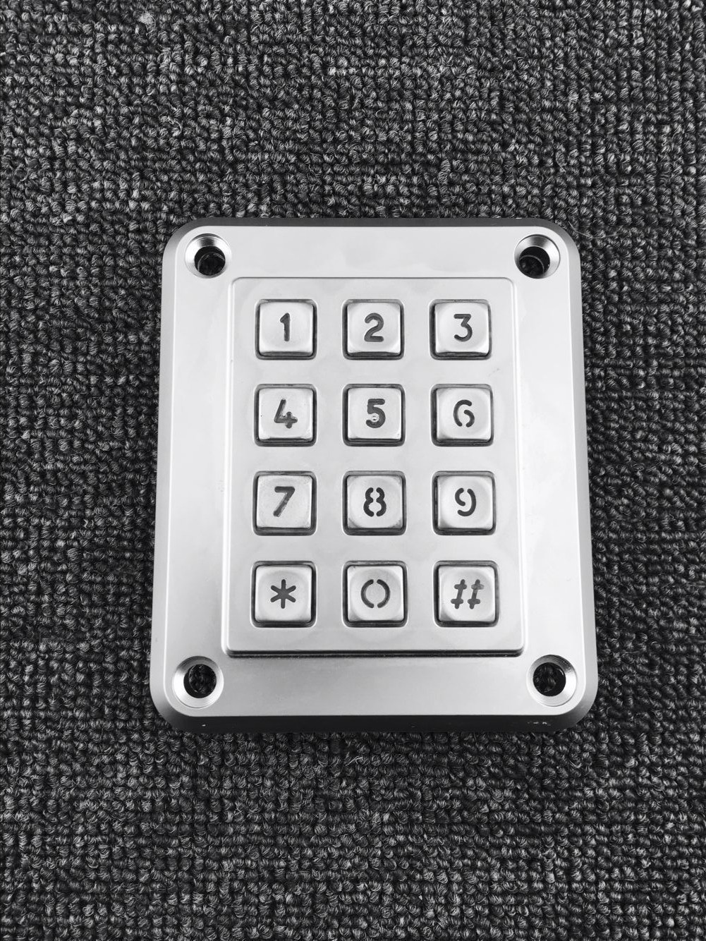 IP67 waterproof heavy duty rugged die cast backlit keypad with 12 buttons