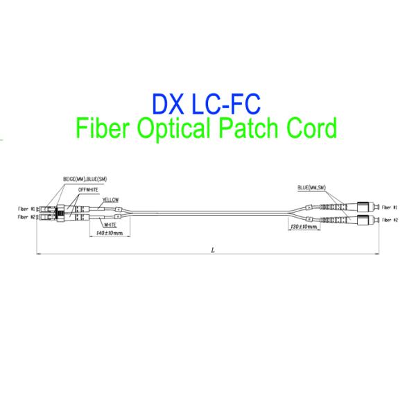 MM FC-LC Fiber Optical Patch Cord 1 Meter PVC LSZH 100% 3D Test Indoor Multimode