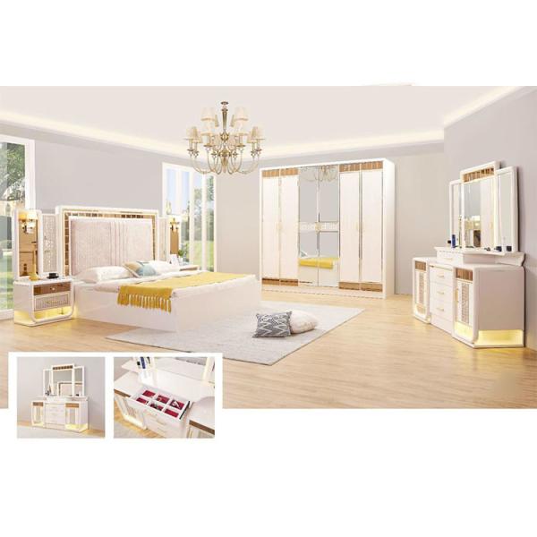 Quality Wood Panel MDF White King Size Bedroom Home Furniture Sets for sale