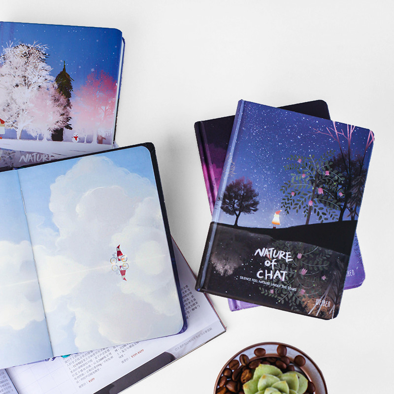 Pattern Printing Writing Journal Notebook Dimension 142 * 208mm Strong Writing Surface