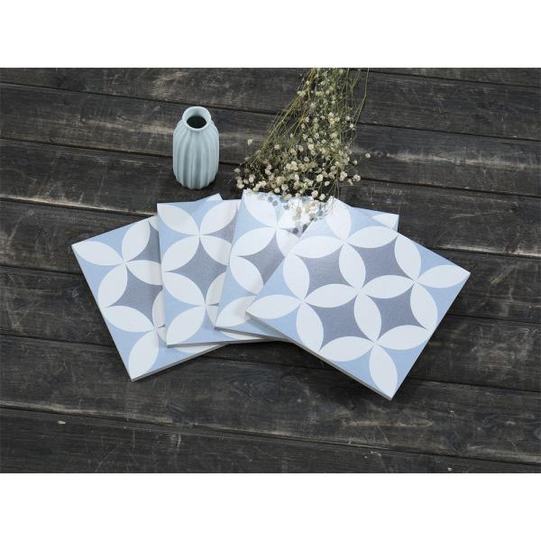 Blue Gray Ceramic Rustic Tile 20x20cm Clay Indoor Wall