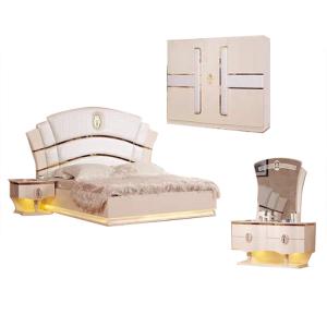 Medium Density Fibreboard Bedroom Sets Furniture 2000*1800*1680mm King Size Bed