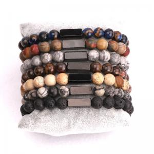 China Customized Text Engrave Logo Handmade Beads Bracelets Fashion on sale