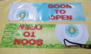 China Custom Restaurant Banners  single side printing banners on sale
