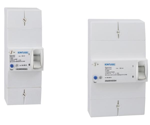 Quality BHC Adjustable ELCB Circuit Breaker 4 Pole 300 Ma NFC61450 Fixed Install for sale