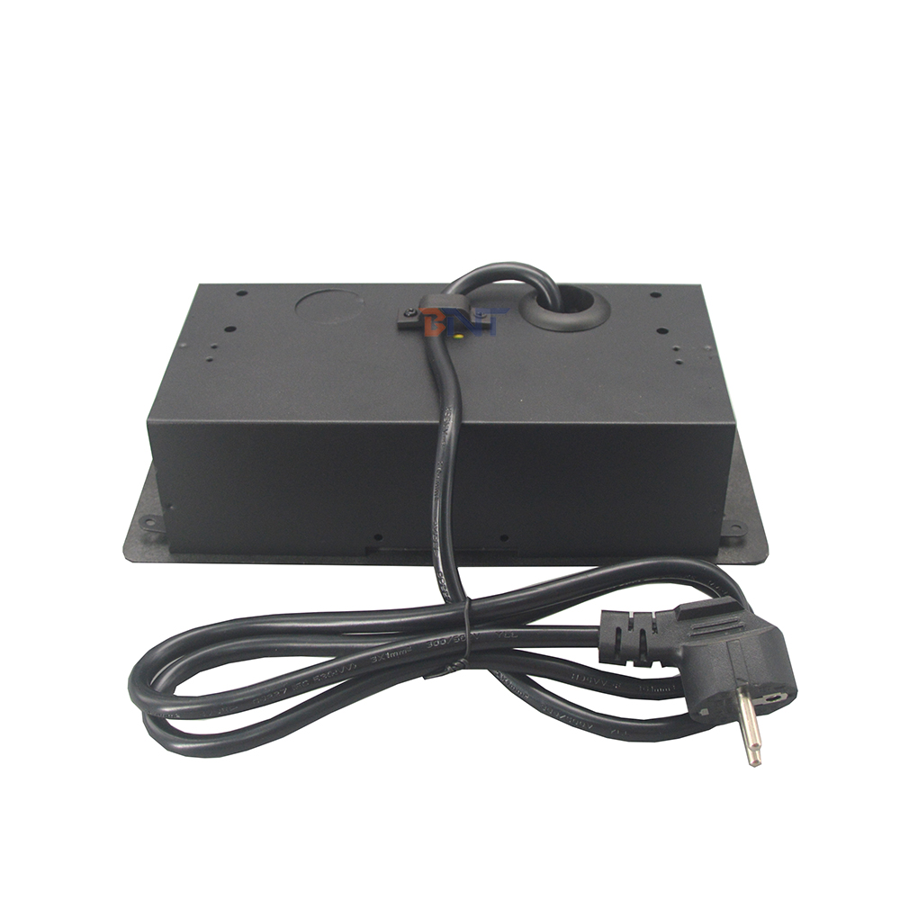 Germany using Zinc alloy spring pop up type tabletop schuko power socket with 3*1mm2 EURO power cord