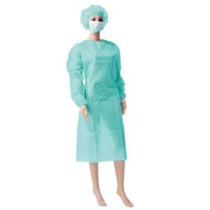 Buy cheap PP Disposable Medical Gowns Anti Alcohol With Eastic / Knitted Cuffs product