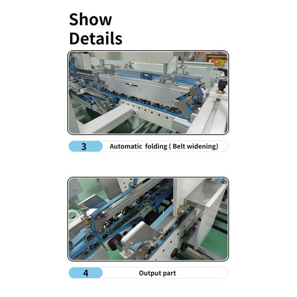 Automatic Grade Automatic Box Folder Gluer Machine CQT 800 for Corrugated Cardboard