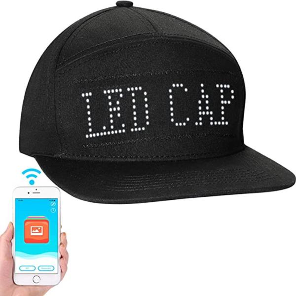 Quality Programmable Bluetooth LED Hat Display Message Editable Cool Caps for sale