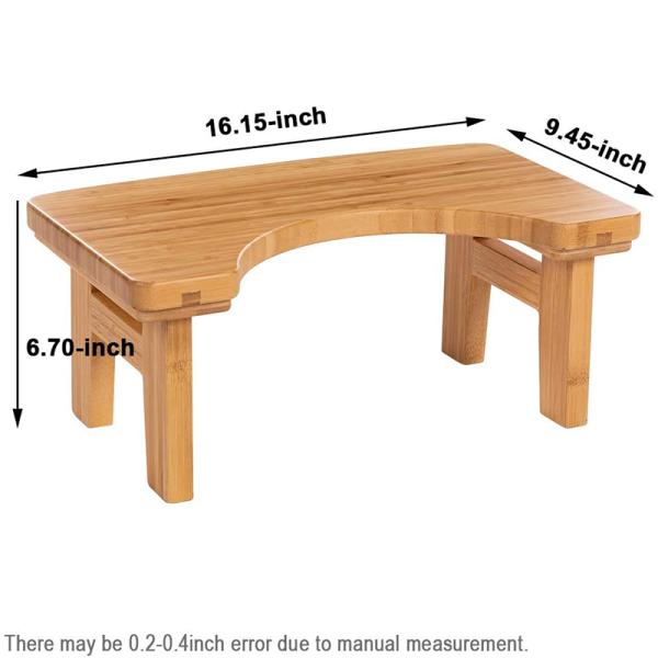 EU Certified Toilet Bamboo Wood Bathroom Step Stool For Kids