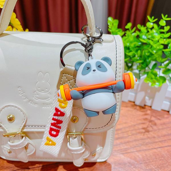 Tastless Design Panda Soft Silicone Cartoon Keychain Charms for Easy and Personalized Gifts