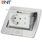Copper alloy nickel plated pop up type ground outlet floor socket box
