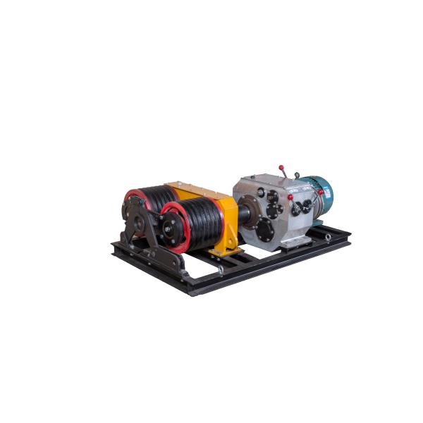 50KN Double Drum Electric Power Cable Pulling Tools Winch With 6 Groove